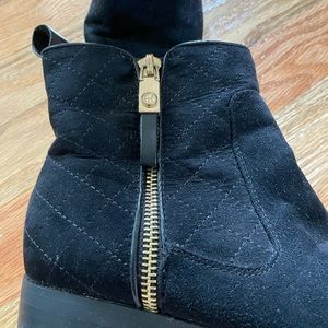 Tommy Hilfiger black suede booties